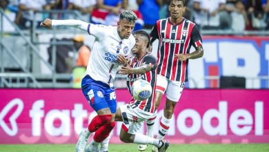 Foto de Com falha de Marcos Felipe, Bahia perde para o São Paulo em noite desastrosa na Arena Fonte Nova