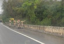 Foto de PM realiza operação após intensa troca de tiros na região de Pedra do Cavalo no Recôncavo Baiano